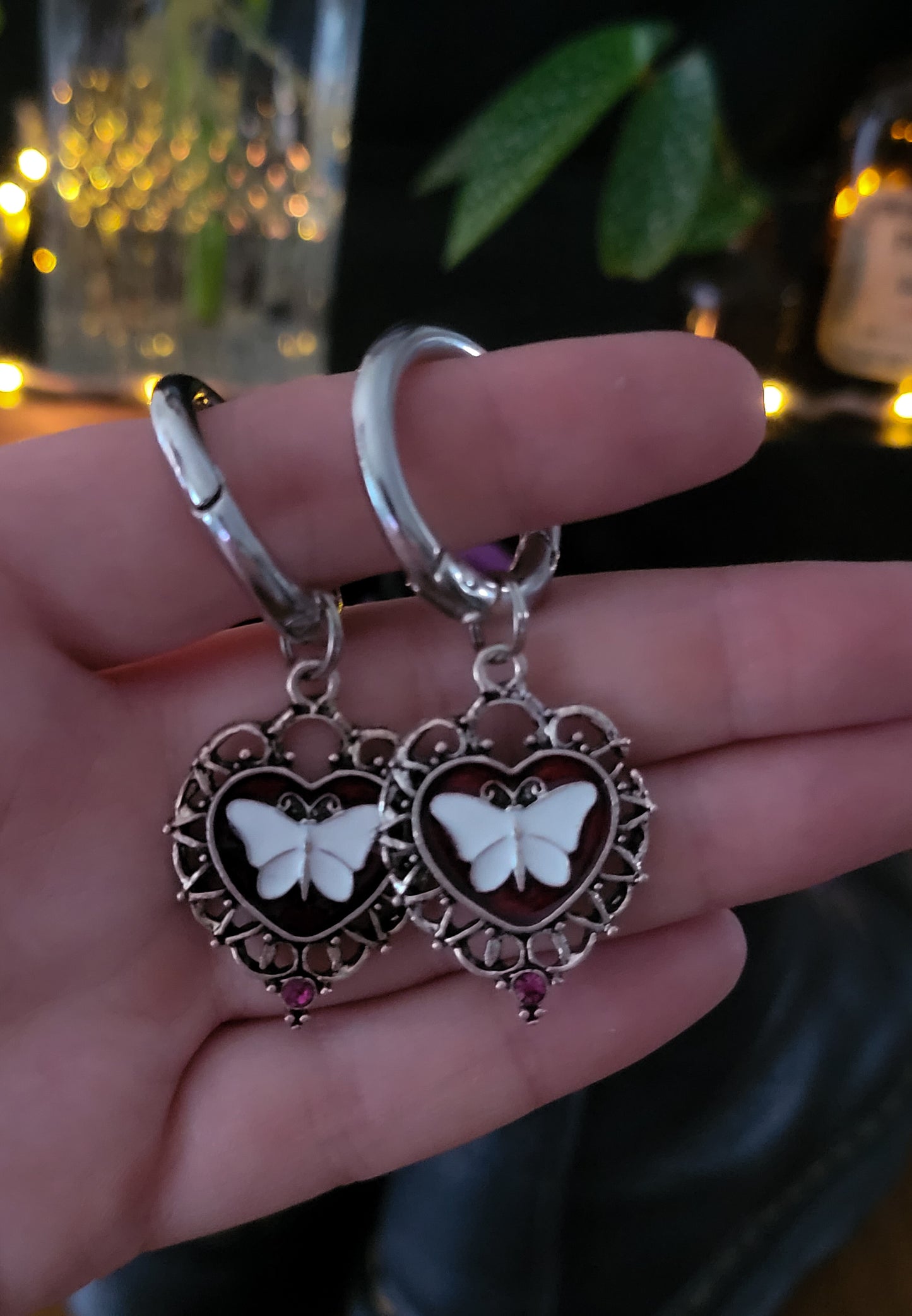 Charm à languette - Médailon papillon