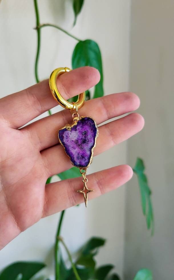 Paire de charms Améthyste