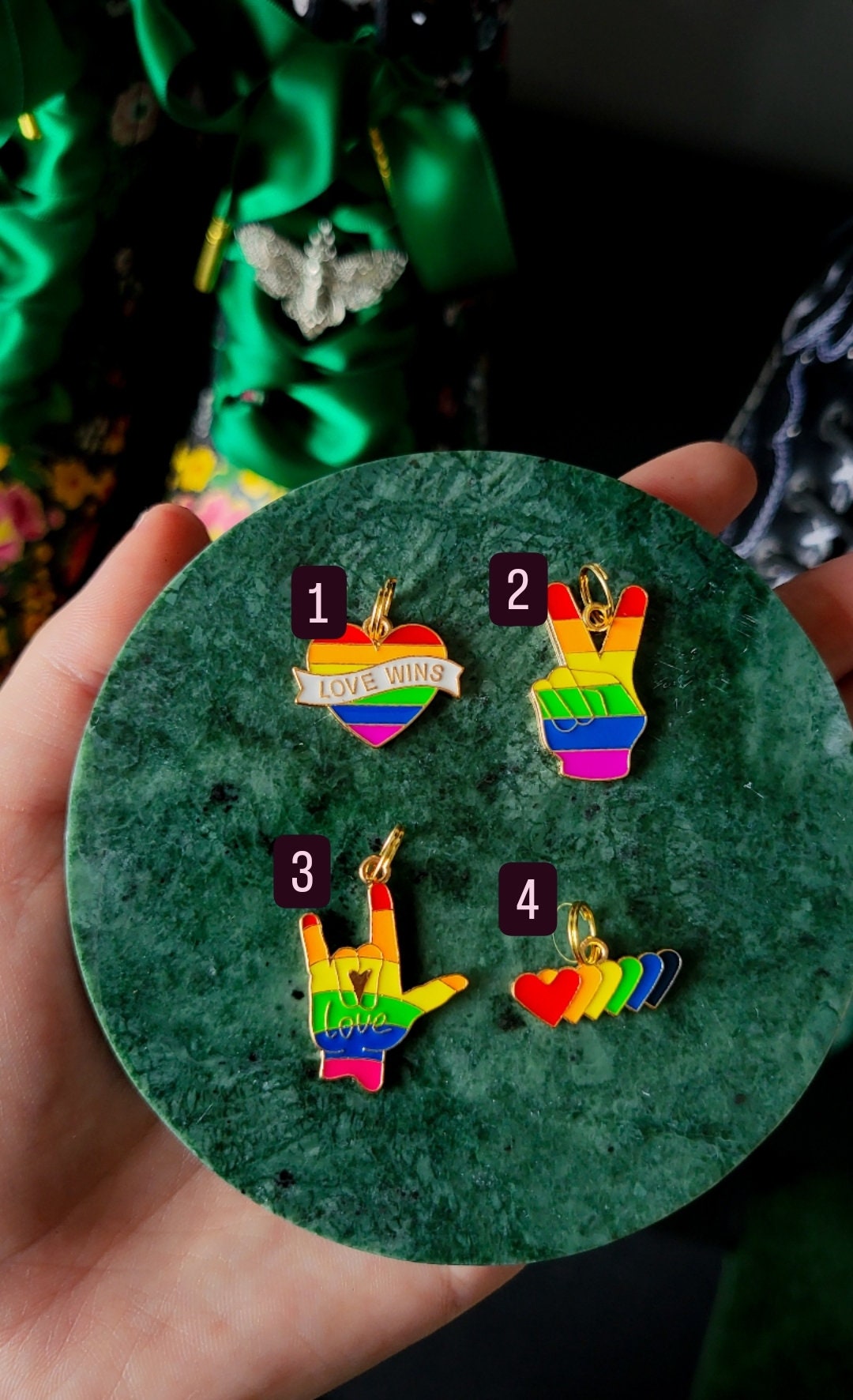 Charm à lacet arc en ciel - Shoes charm - boot charms (dr Martens style) grunge punk charms, 1460 lgbt pride