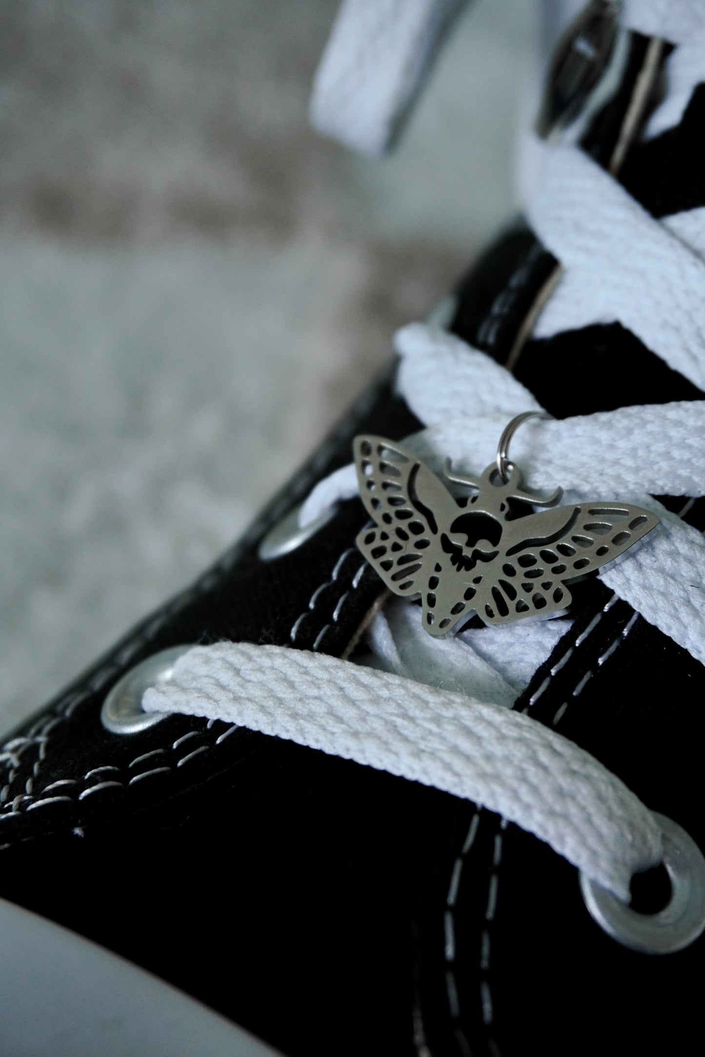 Bijou pour lacet - Papillon crâne