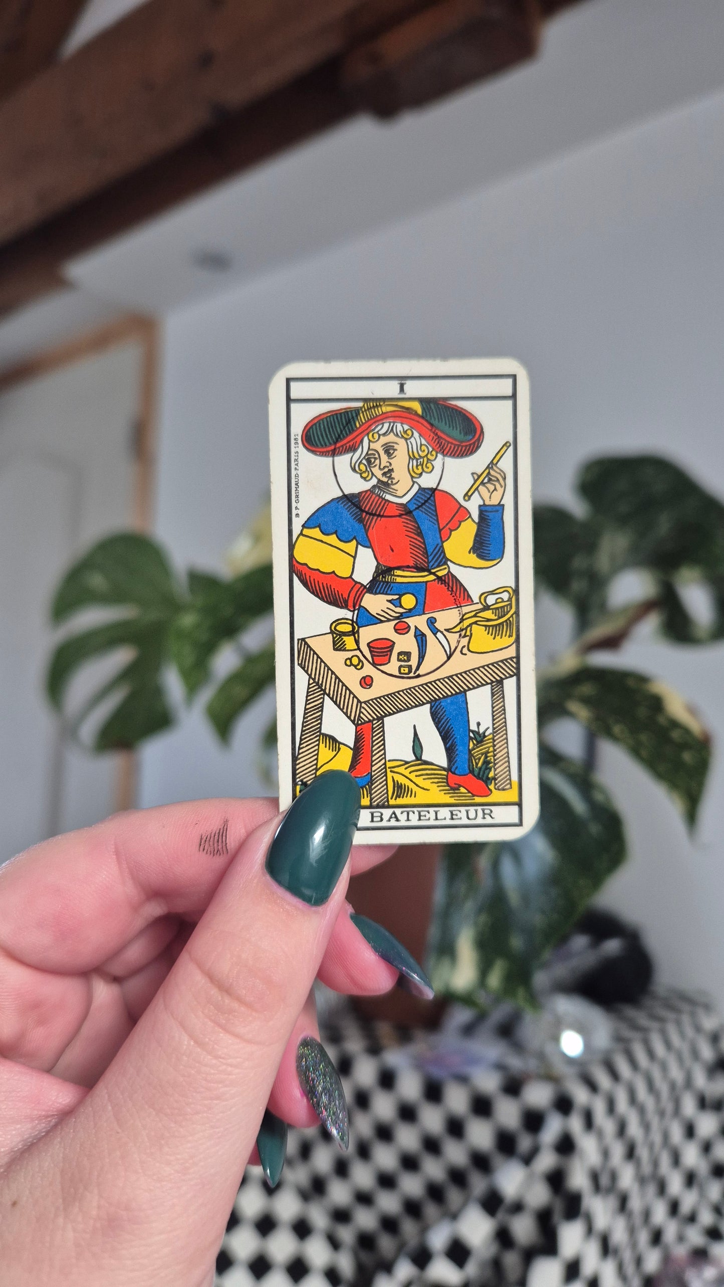 Mono boucle carte de tarot épée