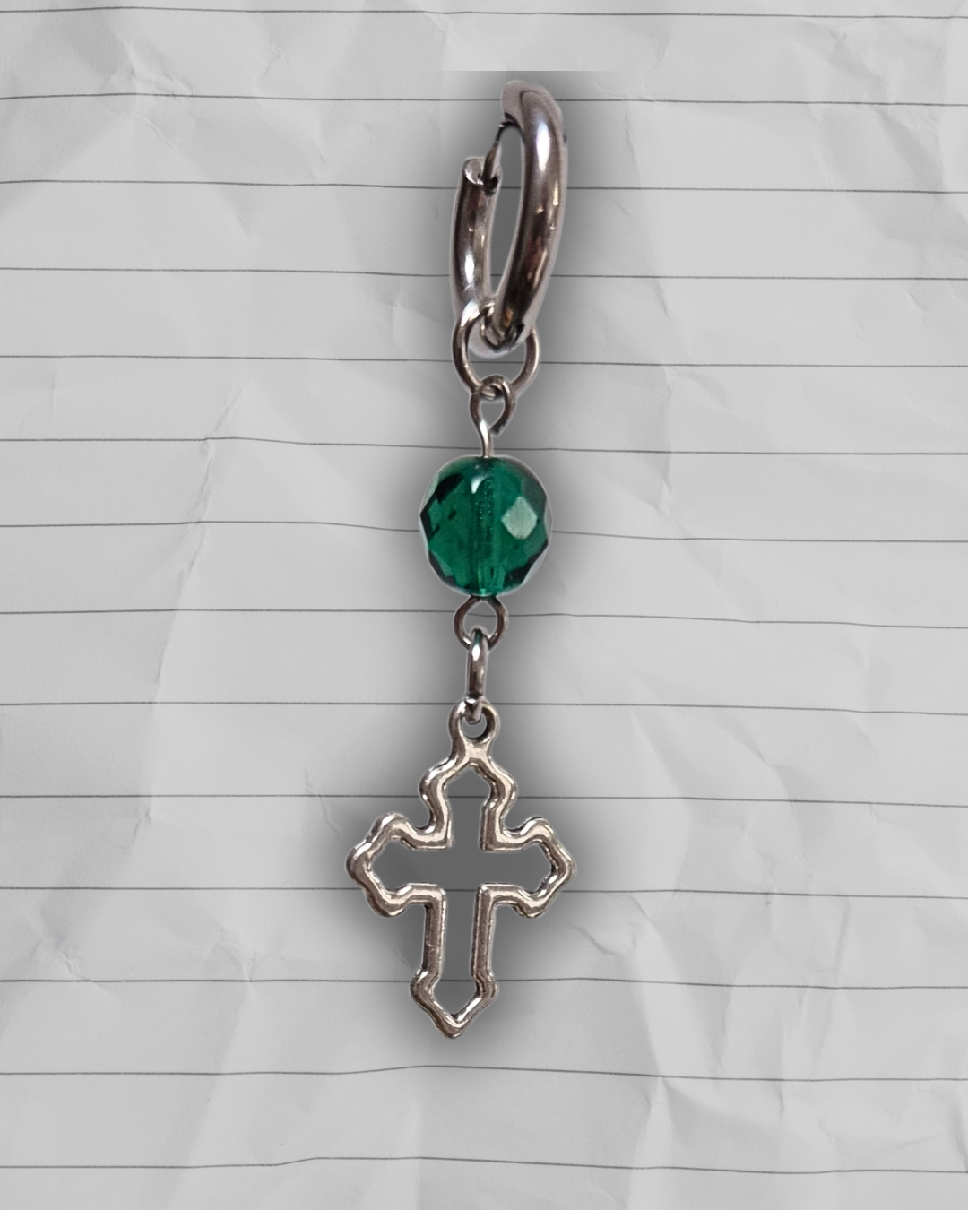 Mono boucle - Croix vert