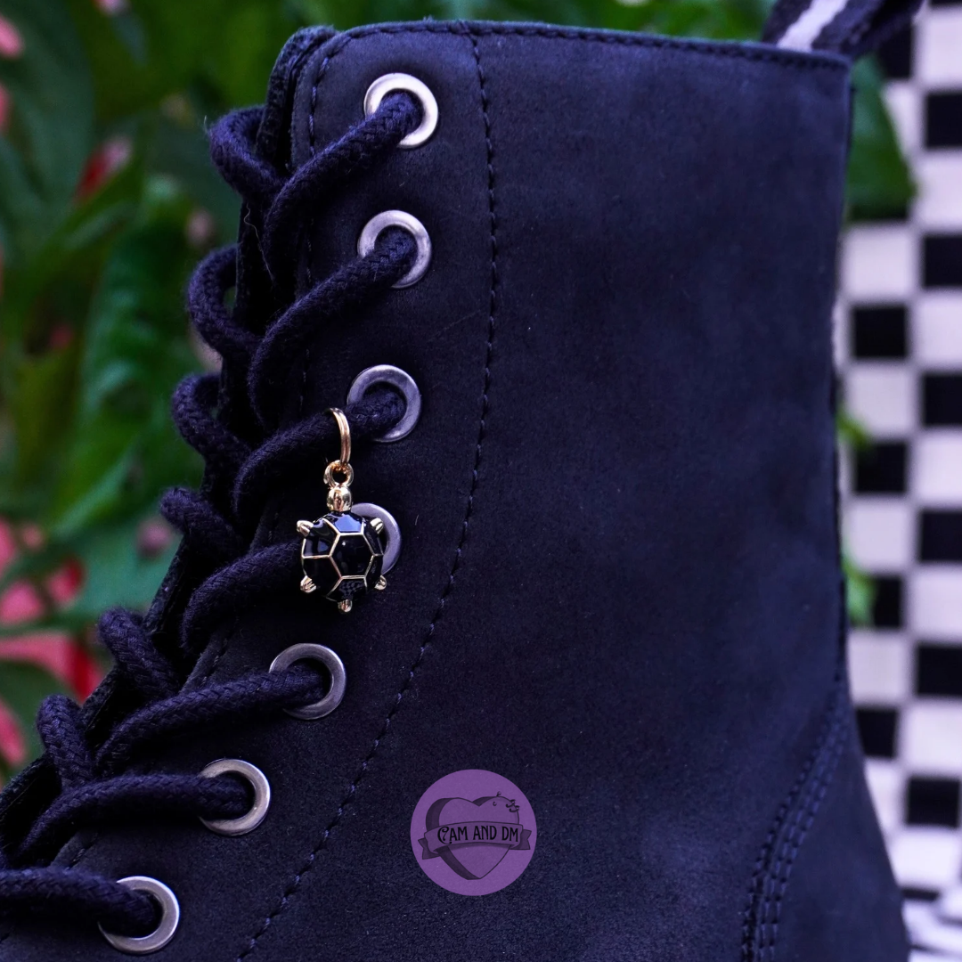 Charm à lacets - Tortue noir