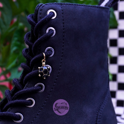 Charm à lacets - Tortue noir