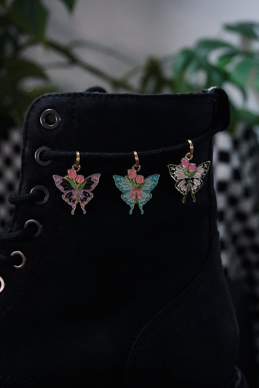 Bijou pour lacet - Papillon flower