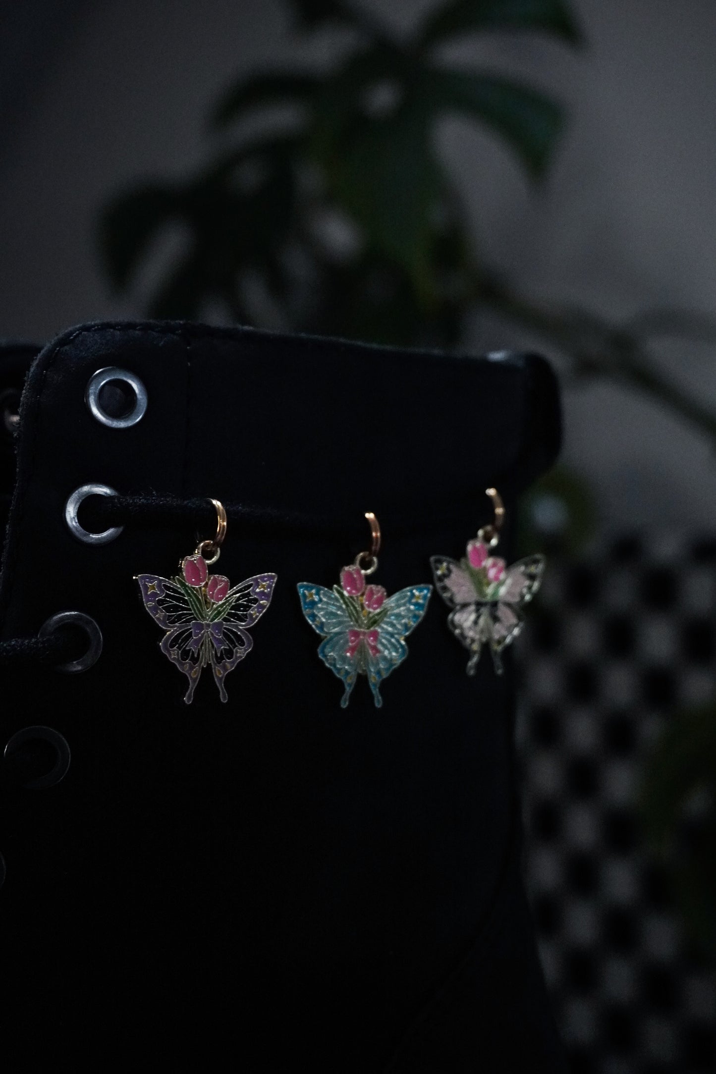Bijou pour lacet - Papillon flower