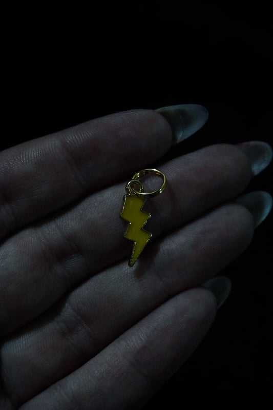 Bijou pour lacet - Eclair jaune