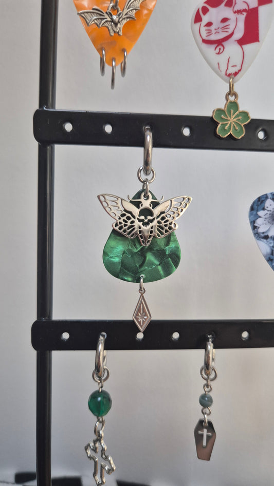 Mono boucle médiator papillon vert