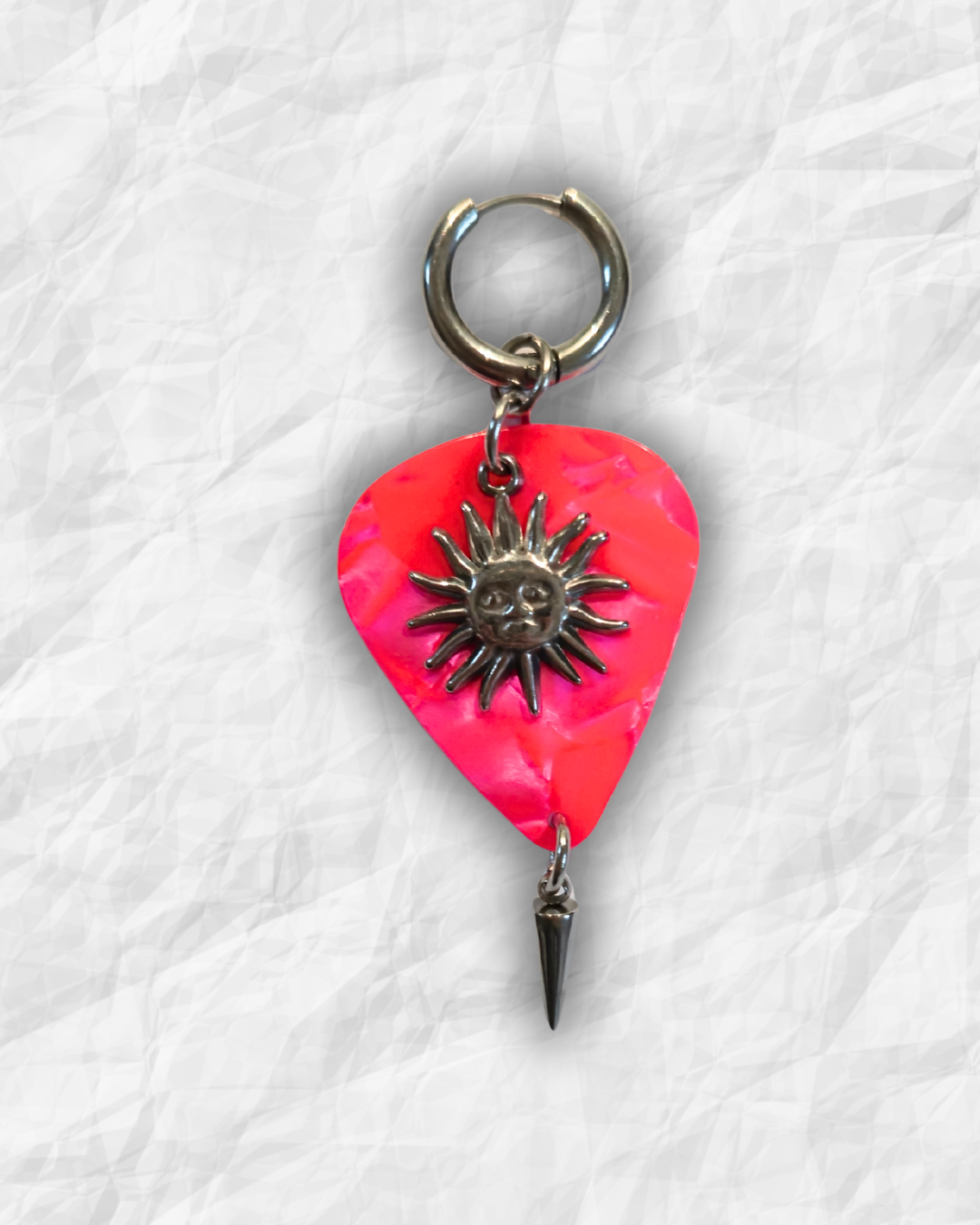 Mono boucle médiator - Soleil rose