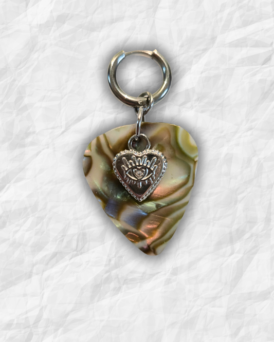 Mono boucle médiator - Coeur strass